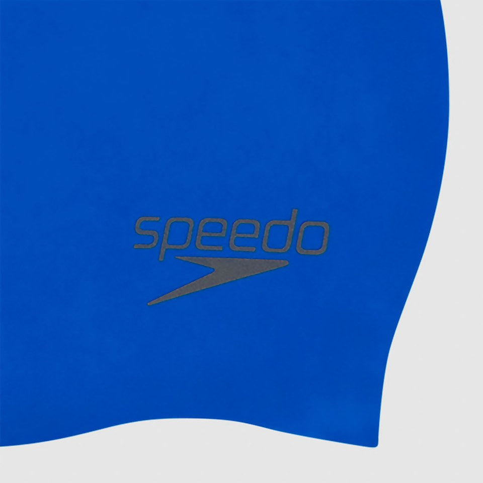 Adult Plain Moulded Silicone Cap Blue | Speedo