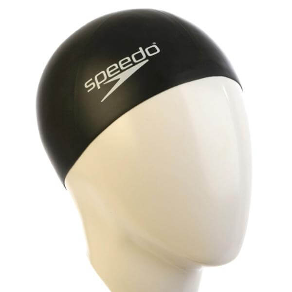 Junior Plain Moulded Silicone Cap Black | Speedo