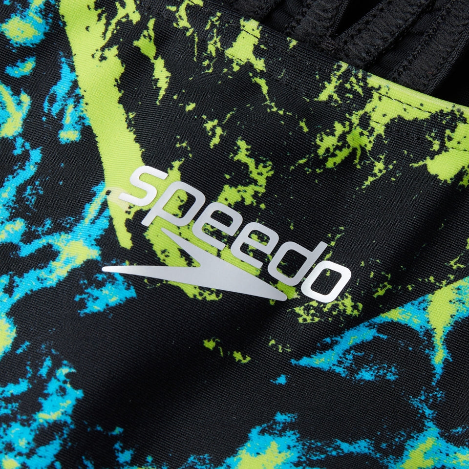 Placement Powerback Swimsuit Black/Blue | Speedo