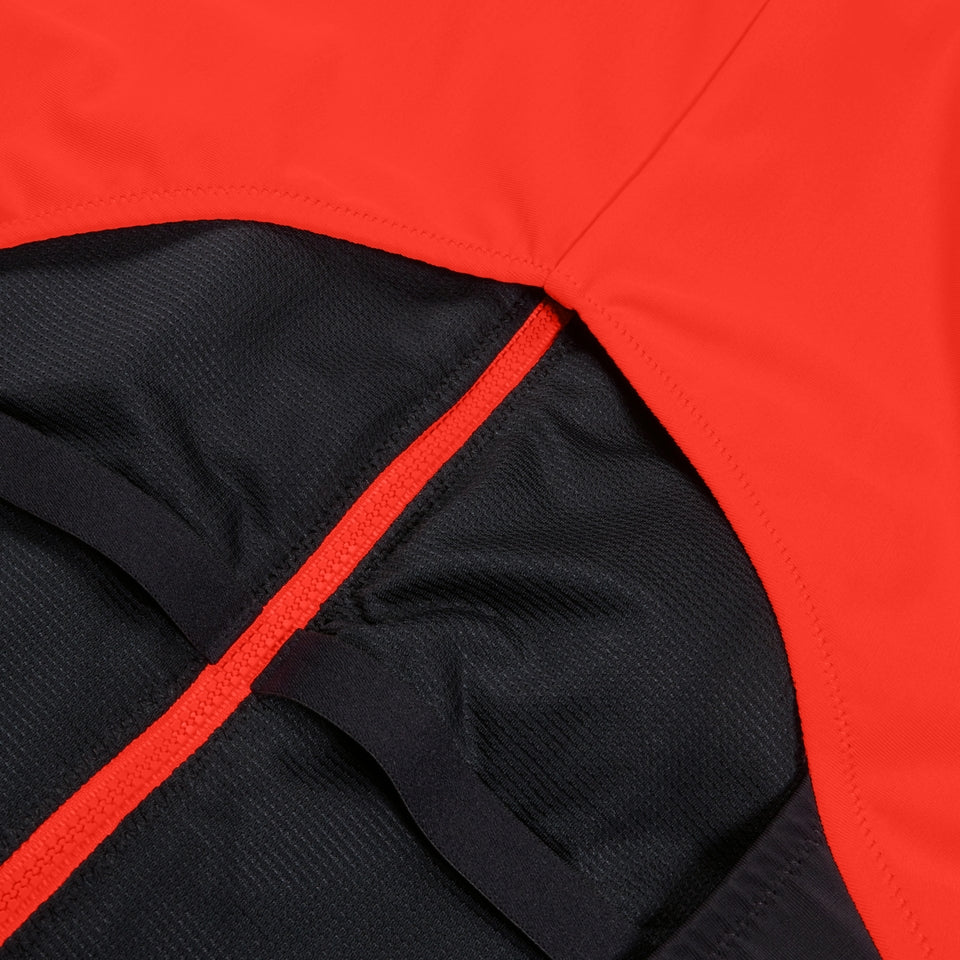 Colourblock Long Sleeve Zip Swimsuit Black/Red | Speedo
