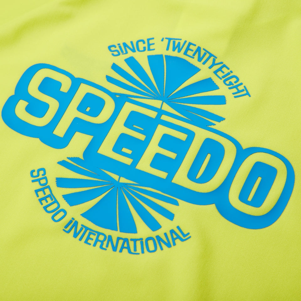 Boys' Printed Short Sleeve Rash Top Yellow | Speedo