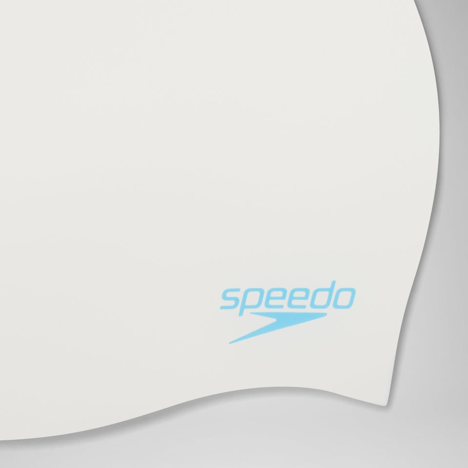 Plain Moulded Silicone Junior Cap White | Speedo