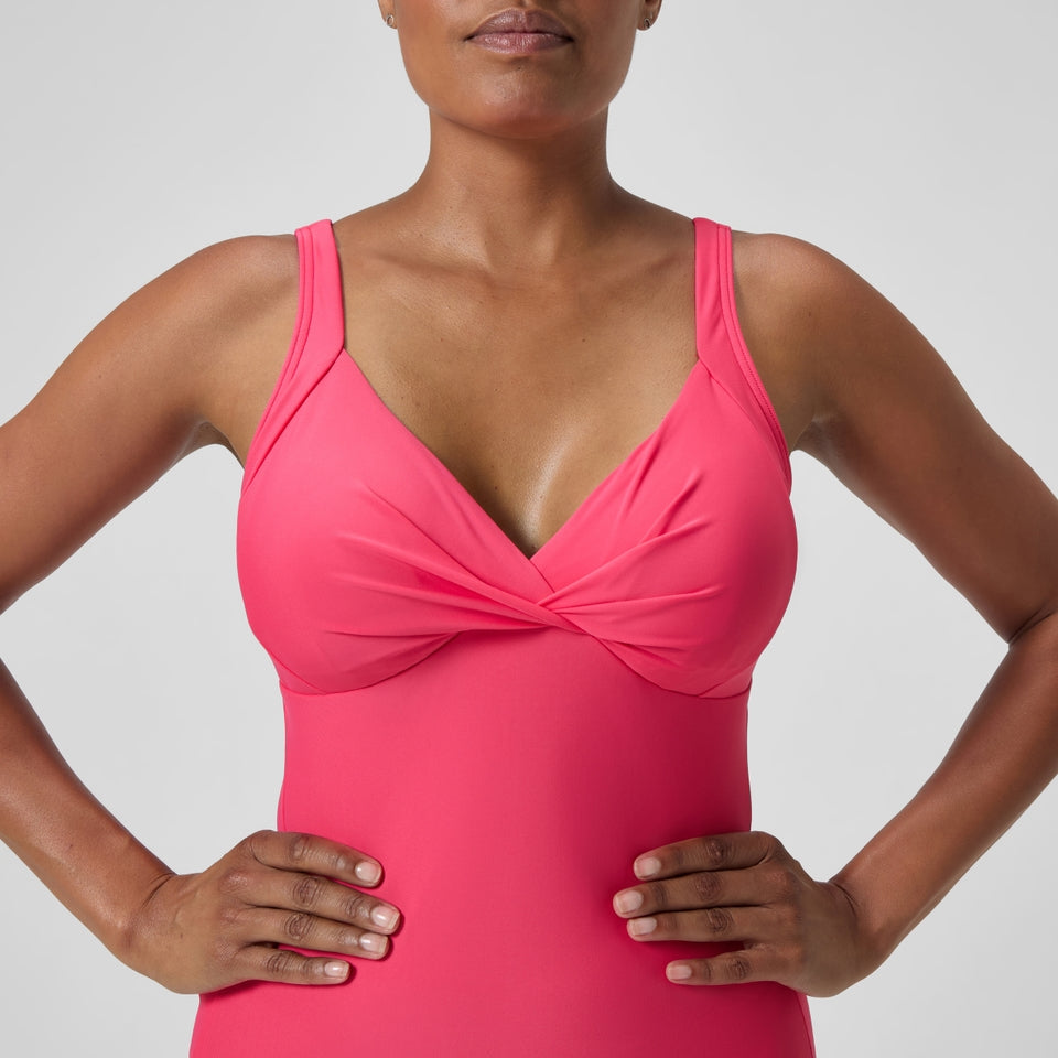 Shaping Cross Knot Swimsuit Pink | Speedo