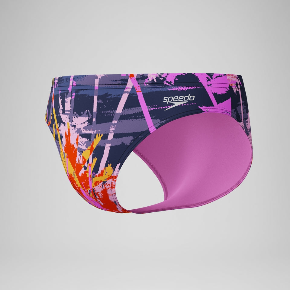 Boys' Club Training 6.5cm Printed Brief Black/Pink | Speedo