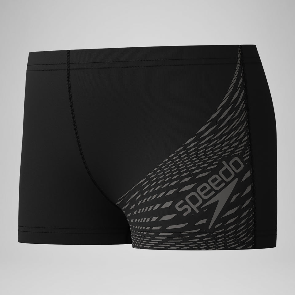 Boys' Medley Logo Aquashort Black/Grey | Speedo