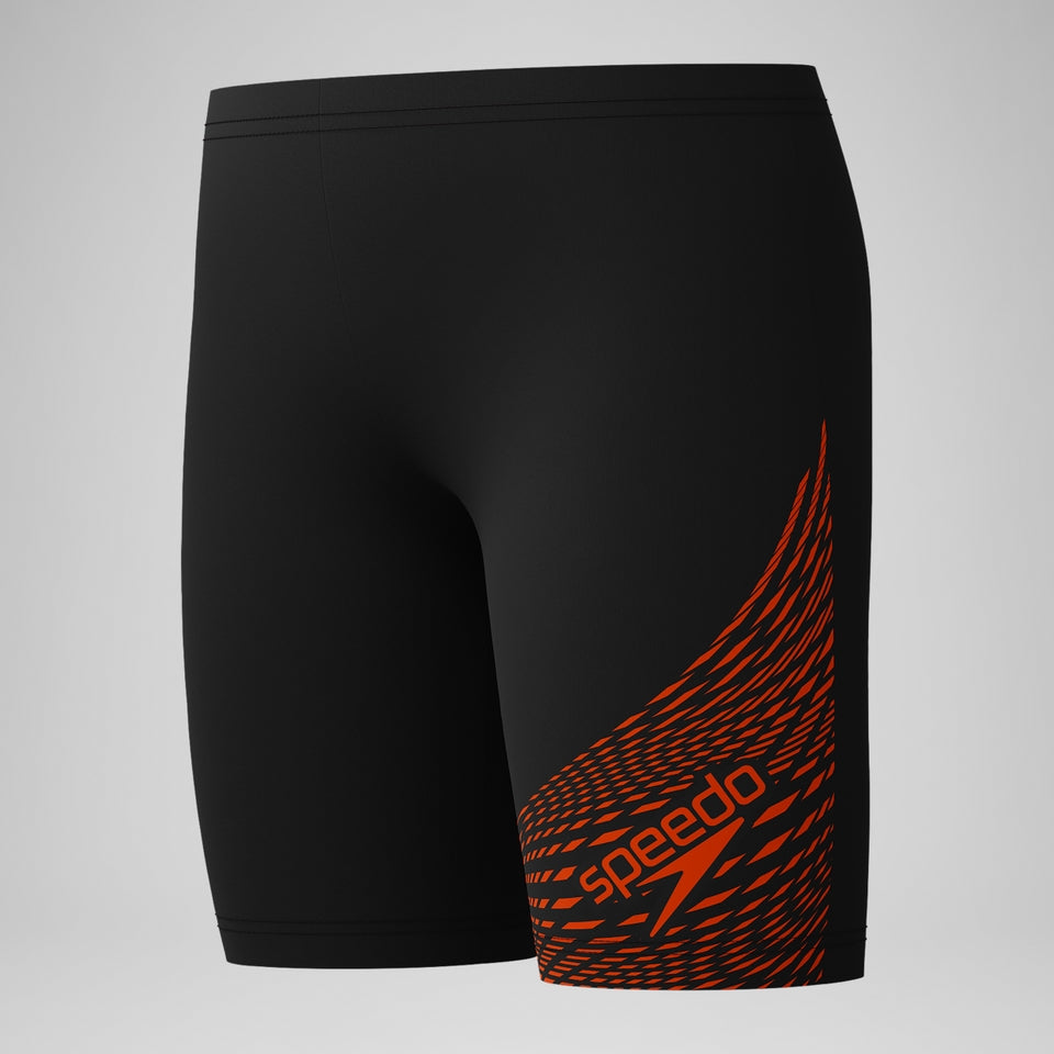 Boys' Medley Logo Jammer Black/Red | Speedo