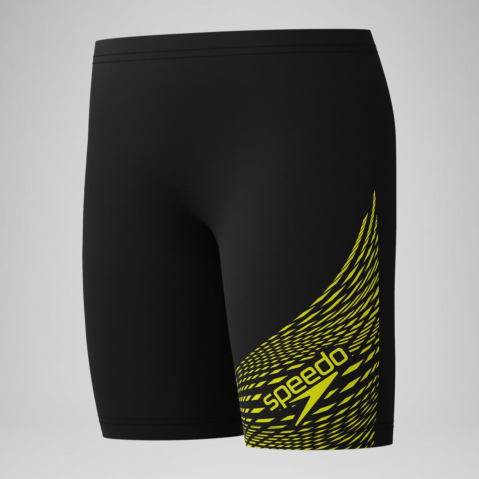 Boys' Medley Logo Jammer Black/Yellow | Speedo
