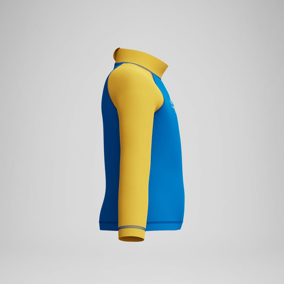 Infant Boys Learn to Swim Long Sleeve Rashguard Blue/Yellow | Speedo