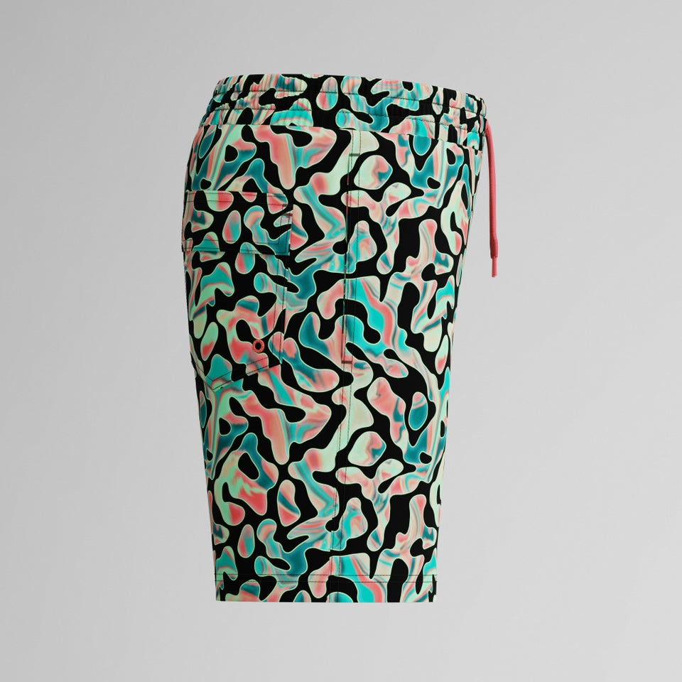 Boys Printed 38cm Swim Shorts Orange/Green | Speedo