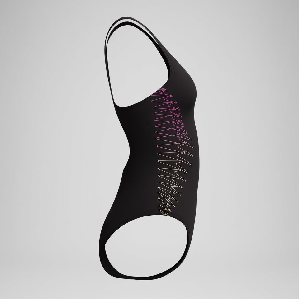 Placement Muscleback Swimsuit Black/Orange | Speedo