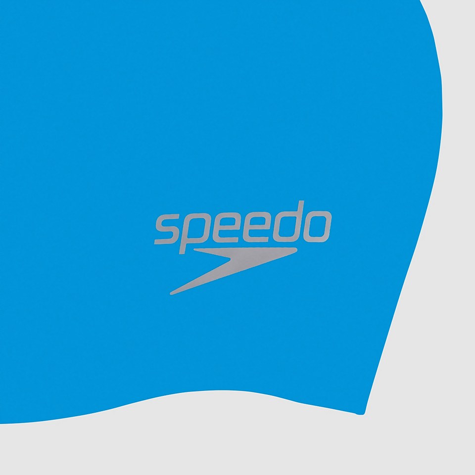 Adult Plain Moulded Silicone Cap Blue | Speedo