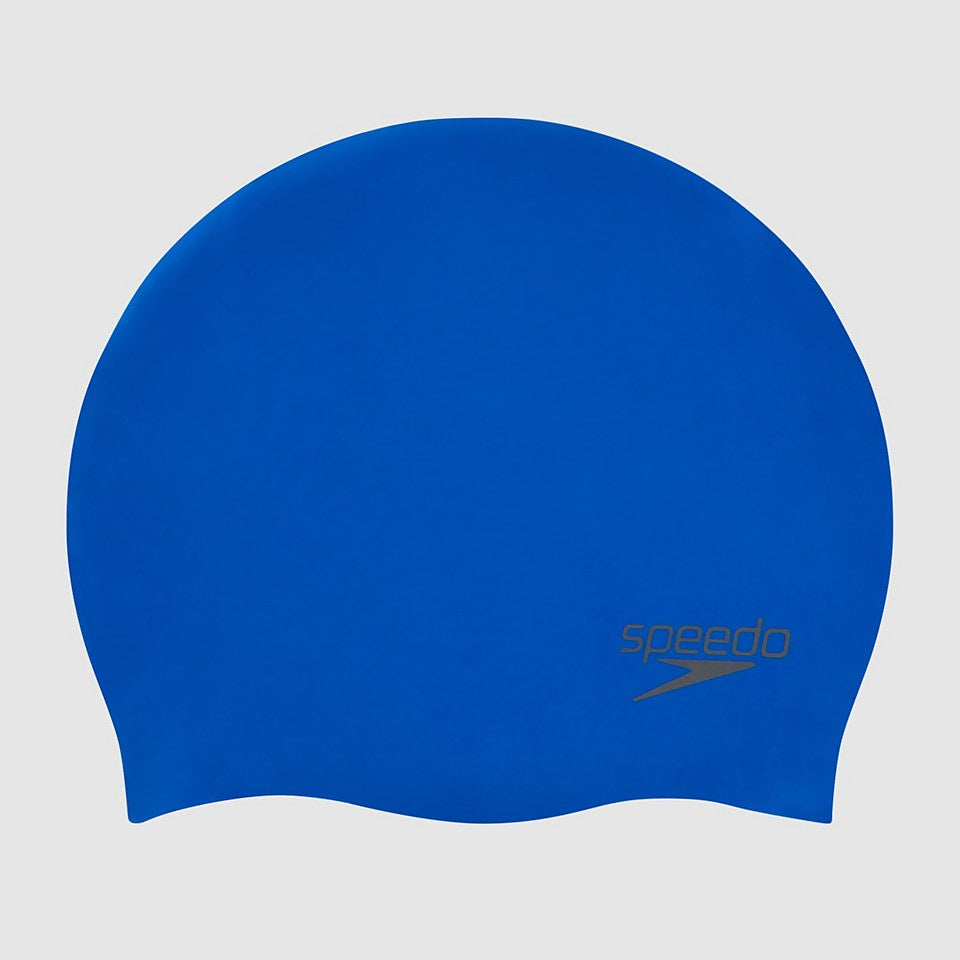 Adult Plain Moulded Silicone Cap Blue | Speedo