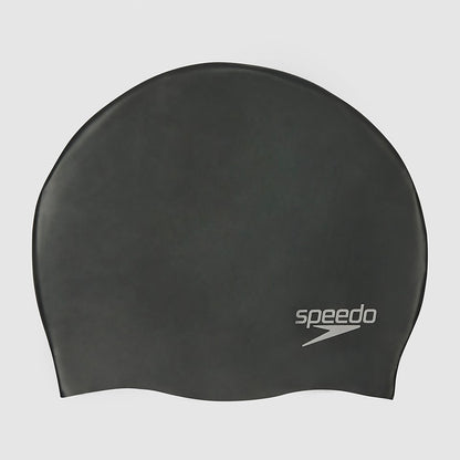 Adult Plain Moulded Silicone Cap Black | Speedo
