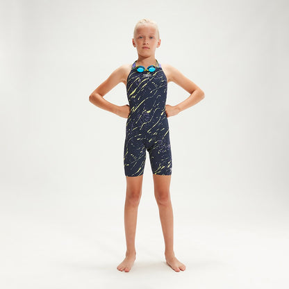 Girls' Fastskin Endurance+ Openback Kneeskin Navy | Speedo