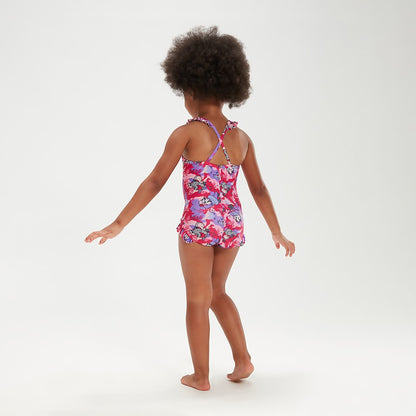 Infant Girls' Learn to Swim Frill Thinstrap Swimsuit Pink | Speedo