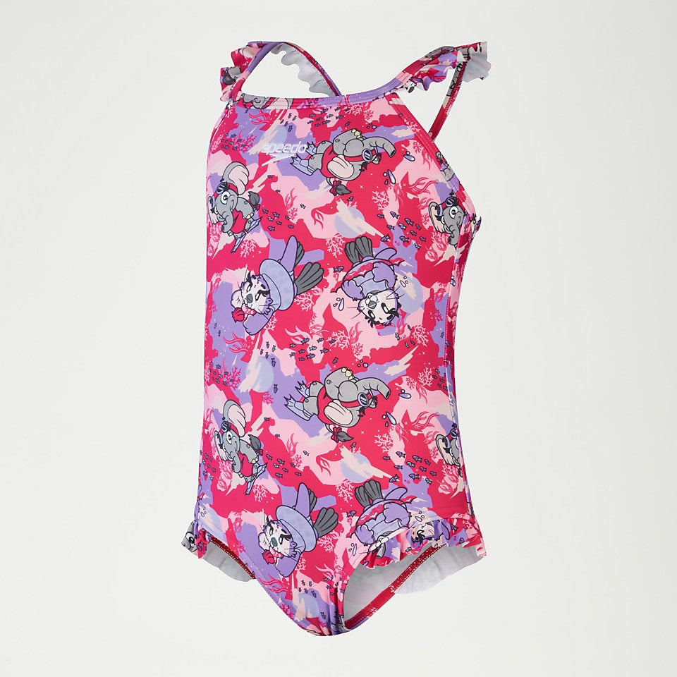 Infant Girls' Learn to Swim Frill Thinstrap Swimsuit Pink | Speedo