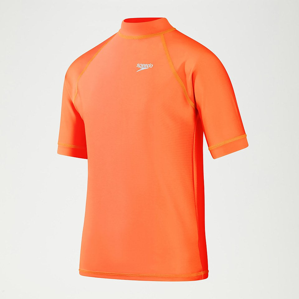 Boys' Printed Short Sleeve Rash Top Orange | Speedo