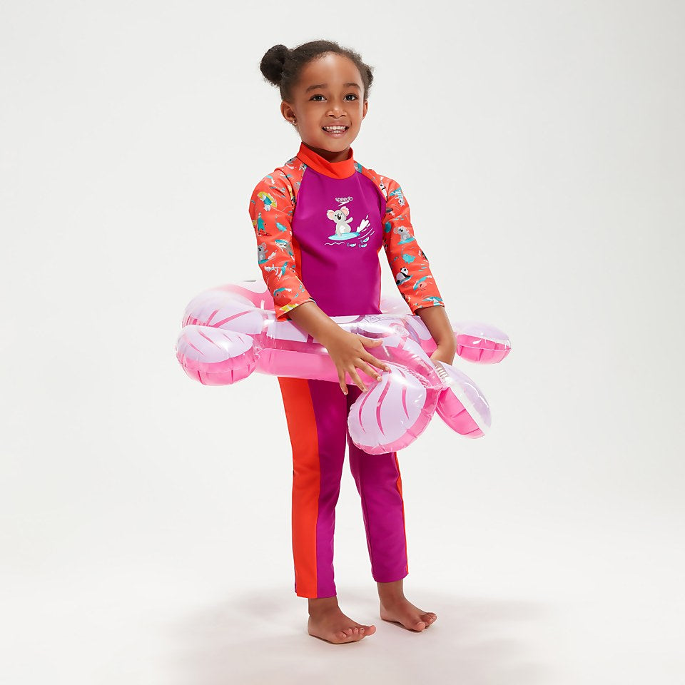 Infant Girls' Printed All-In-One Sun Suit Purple | Speedo
