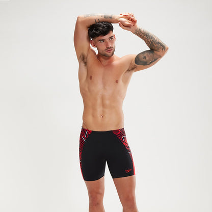 Endurance+ Splice Mid Jammer Black/Red | Speedo