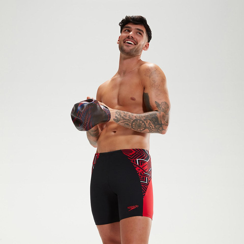 Endurance+ Splice Mid Jammer Black/Red | Speedo