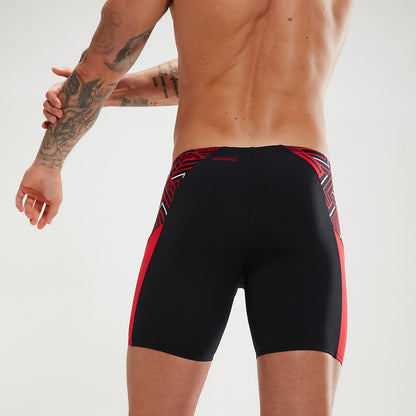 Endurance+ Splice Mid Jammer Black/Red | Speedo
