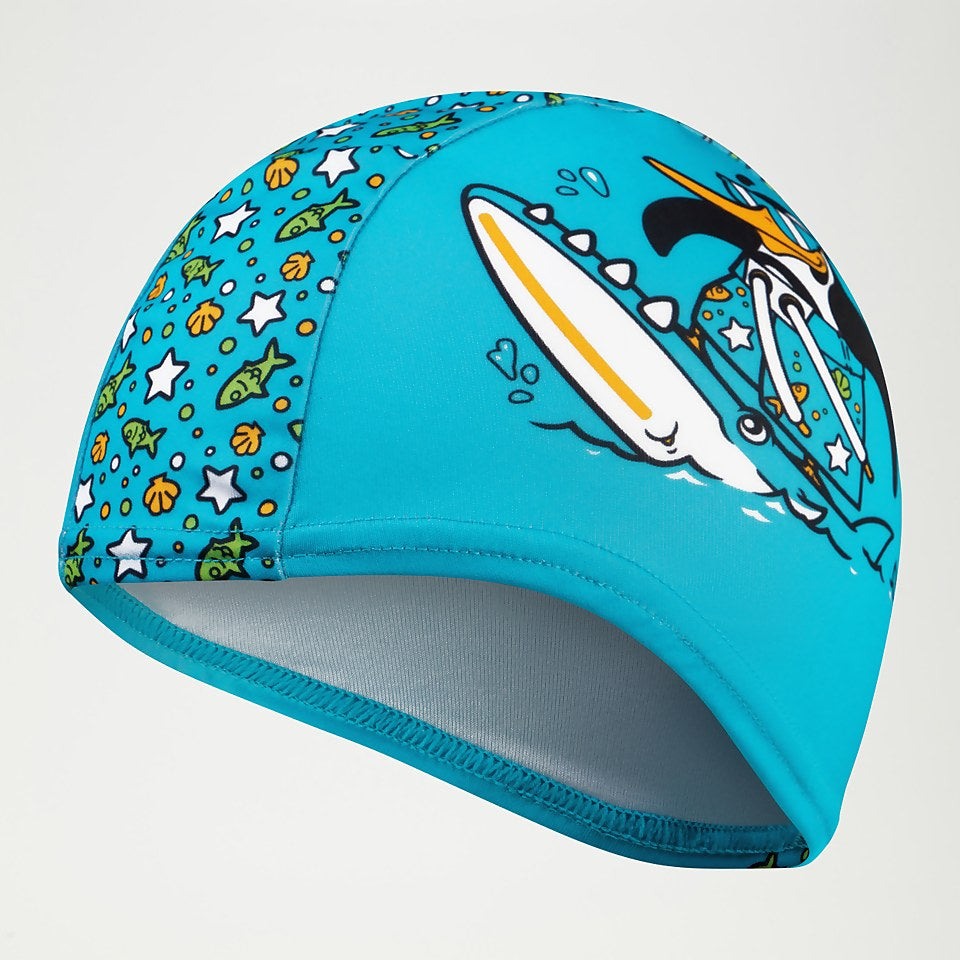Infant Learn to Swim Chima African Penguin Polyester Cap Blue | Speedo