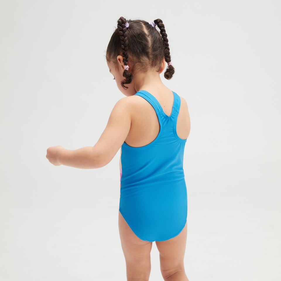 Girls' Digital Printed Swimsuit Purple/Orange | Speedo