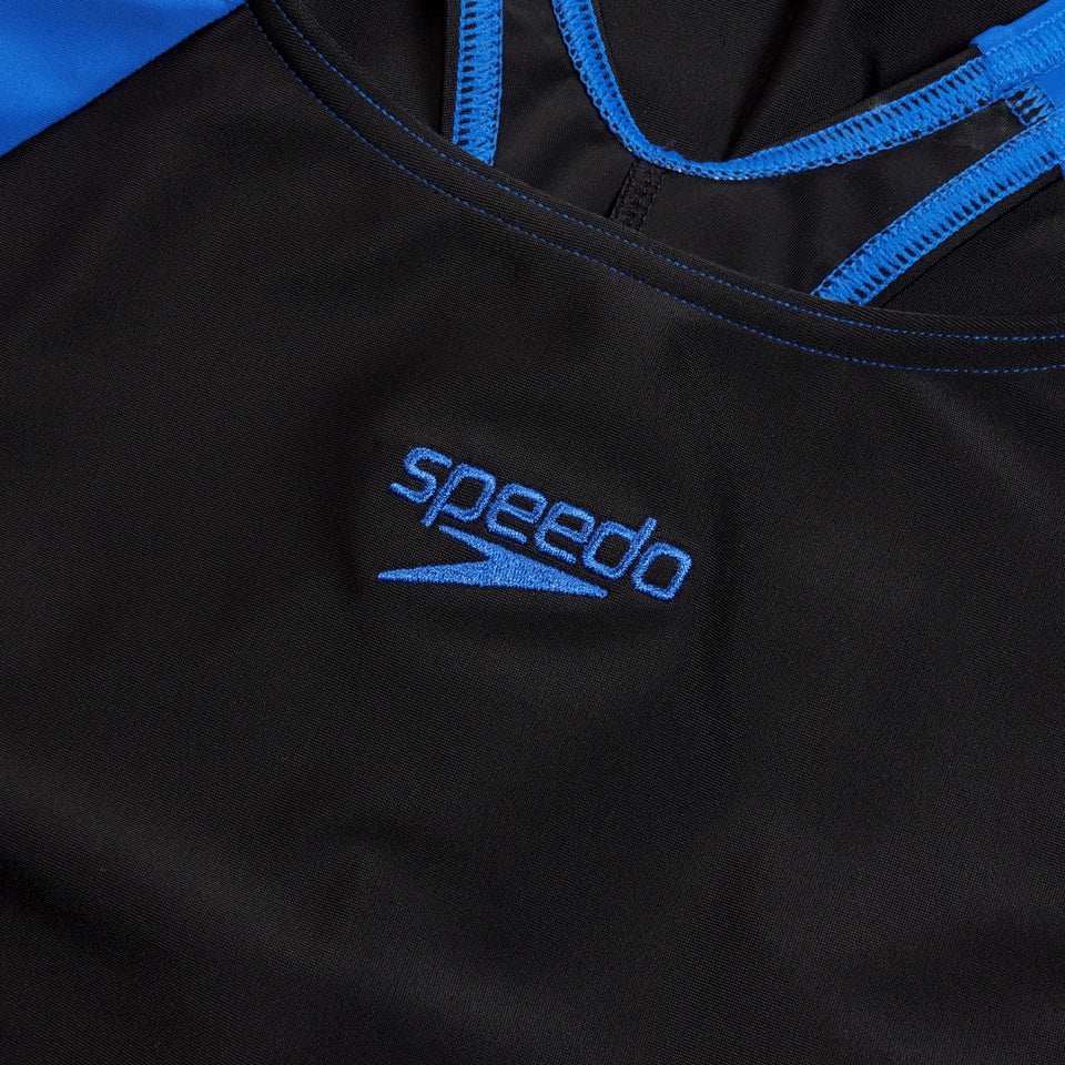 Hyperboom Racerback Swimsuit Black/Blue | Speedo