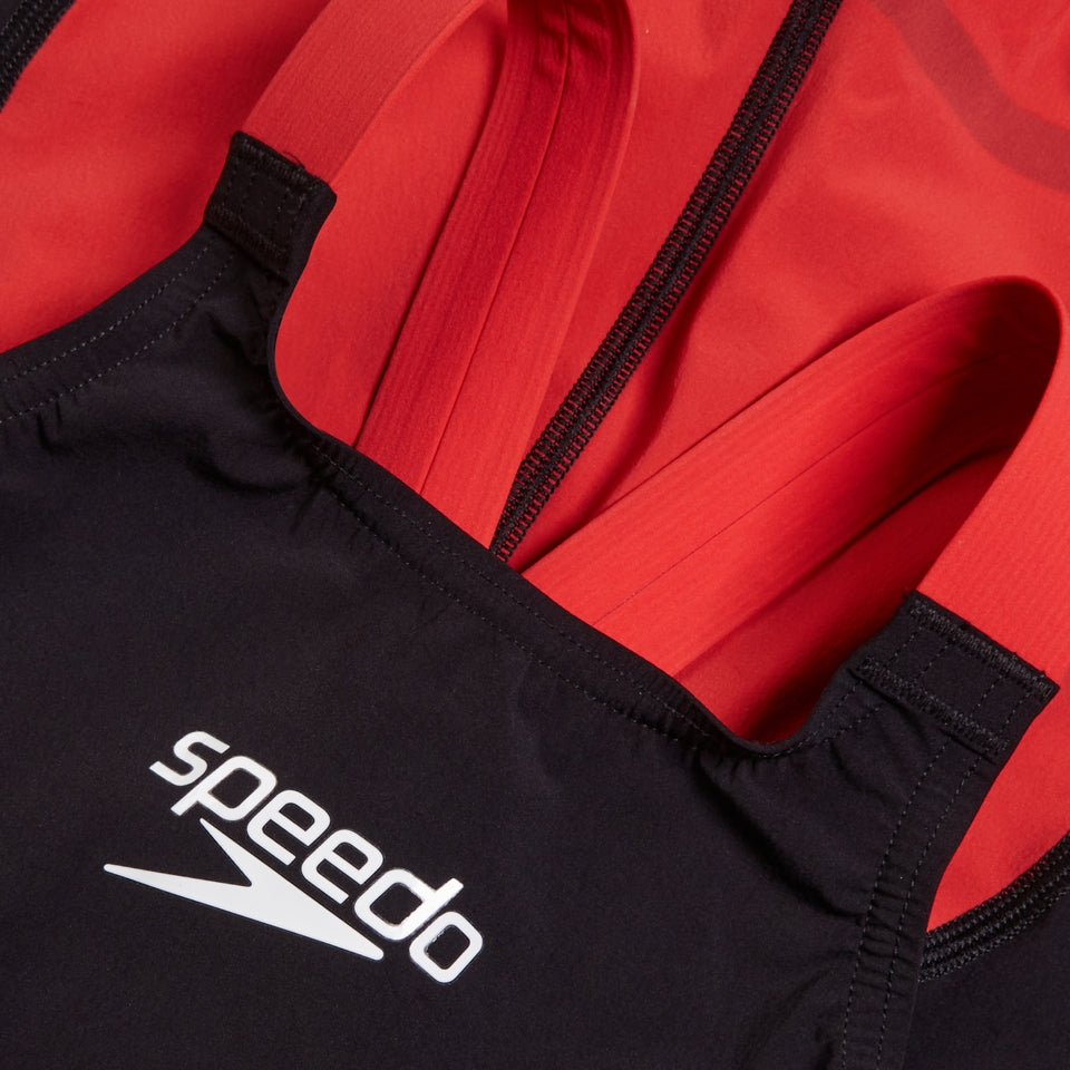 Girls Fastskin Junior LZR Ignite Kneeskin Black/Red | Speedo