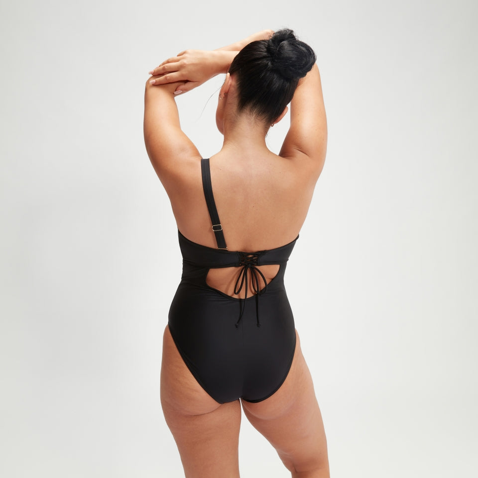 Shaping Asymmetric Swimsuit Black | Speedo