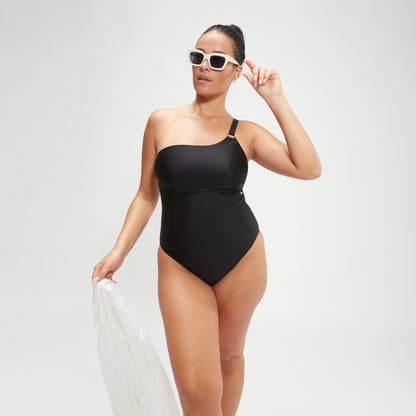 Shaping Asymmetric Swimsuit Black | Speedo