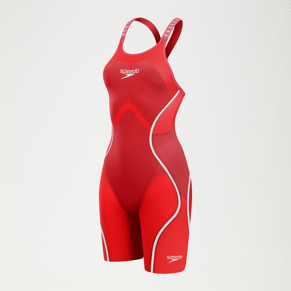 Fastskin LZR Pure Intent 2.0 Openback Kneeskin Red/White | Speedo