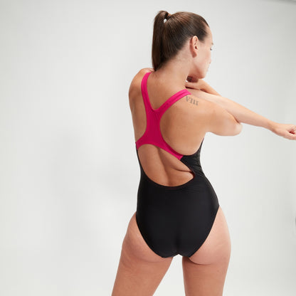 Medley Logo Swimsuit Black/Pink | Speedo