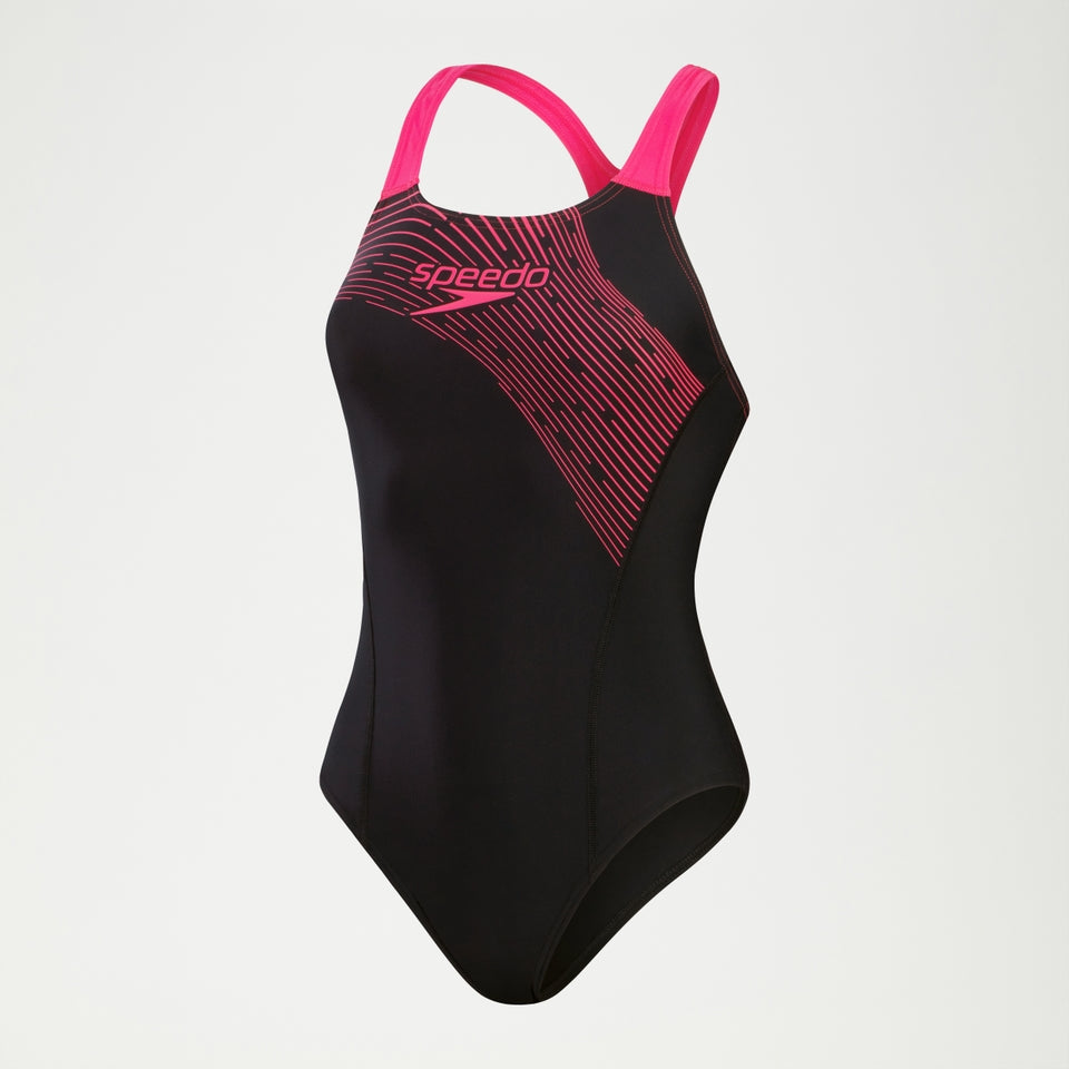 Medley Logo Swimsuit Black/Pink | Speedo