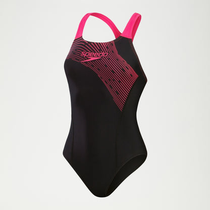Medley Logo Swimsuit Black/Pink | Speedo