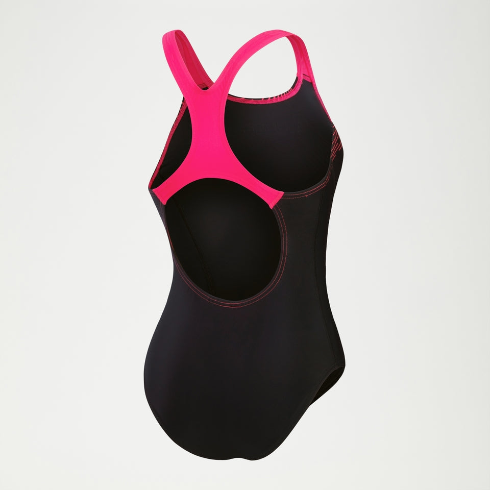Medley Logo Swimsuit Black/Pink | Speedo
