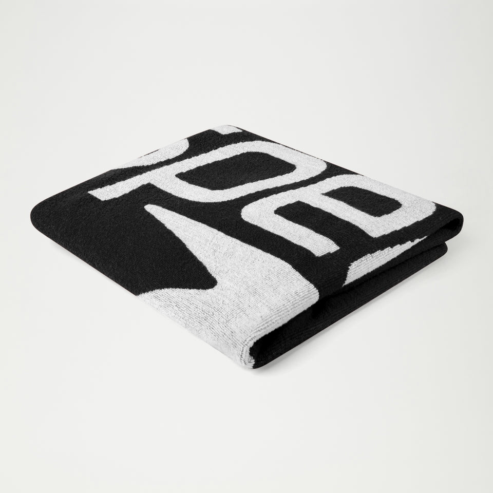 Speedo Logo Towel Black/White | Speedo