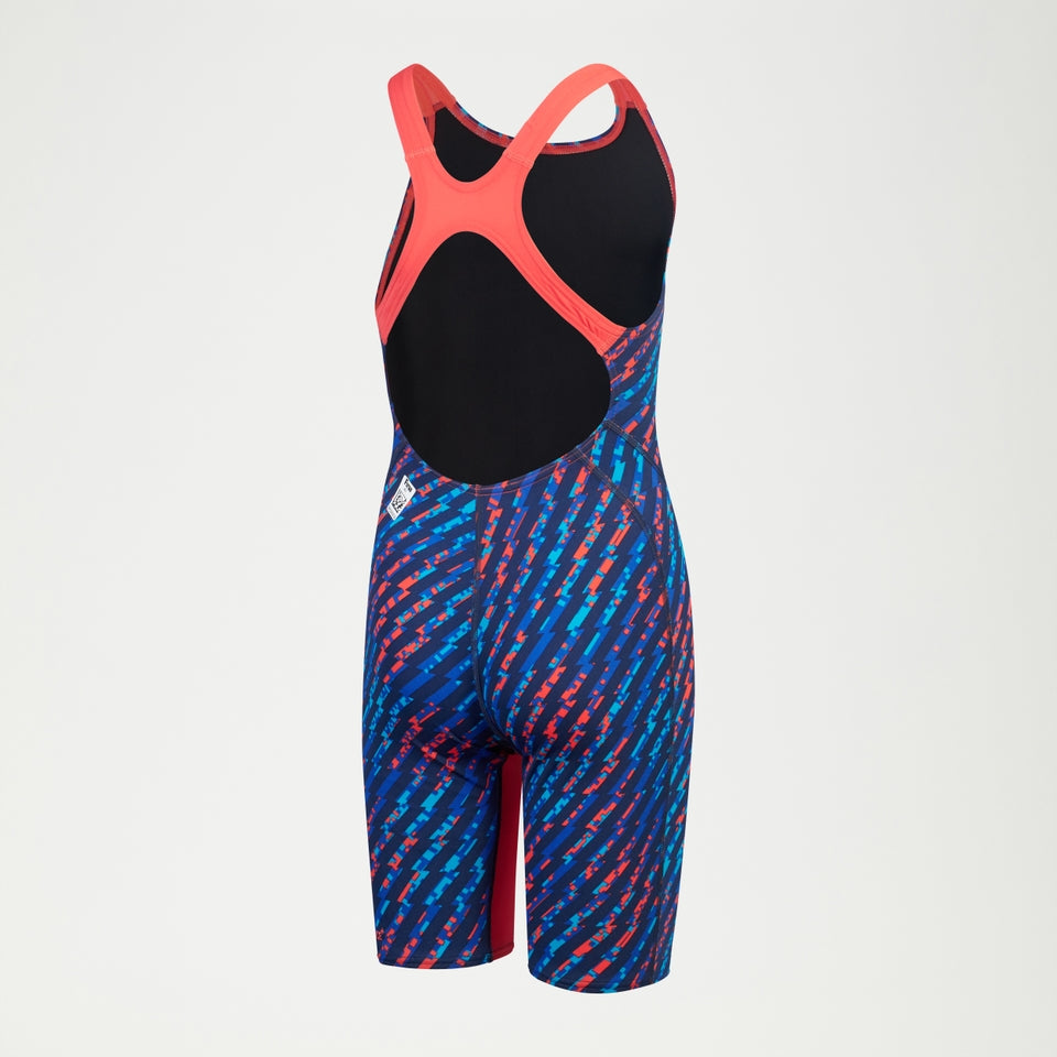 Girls Fastskin Junior Endurance+ Max Openback Kneeskin Blue/Red | Speedo