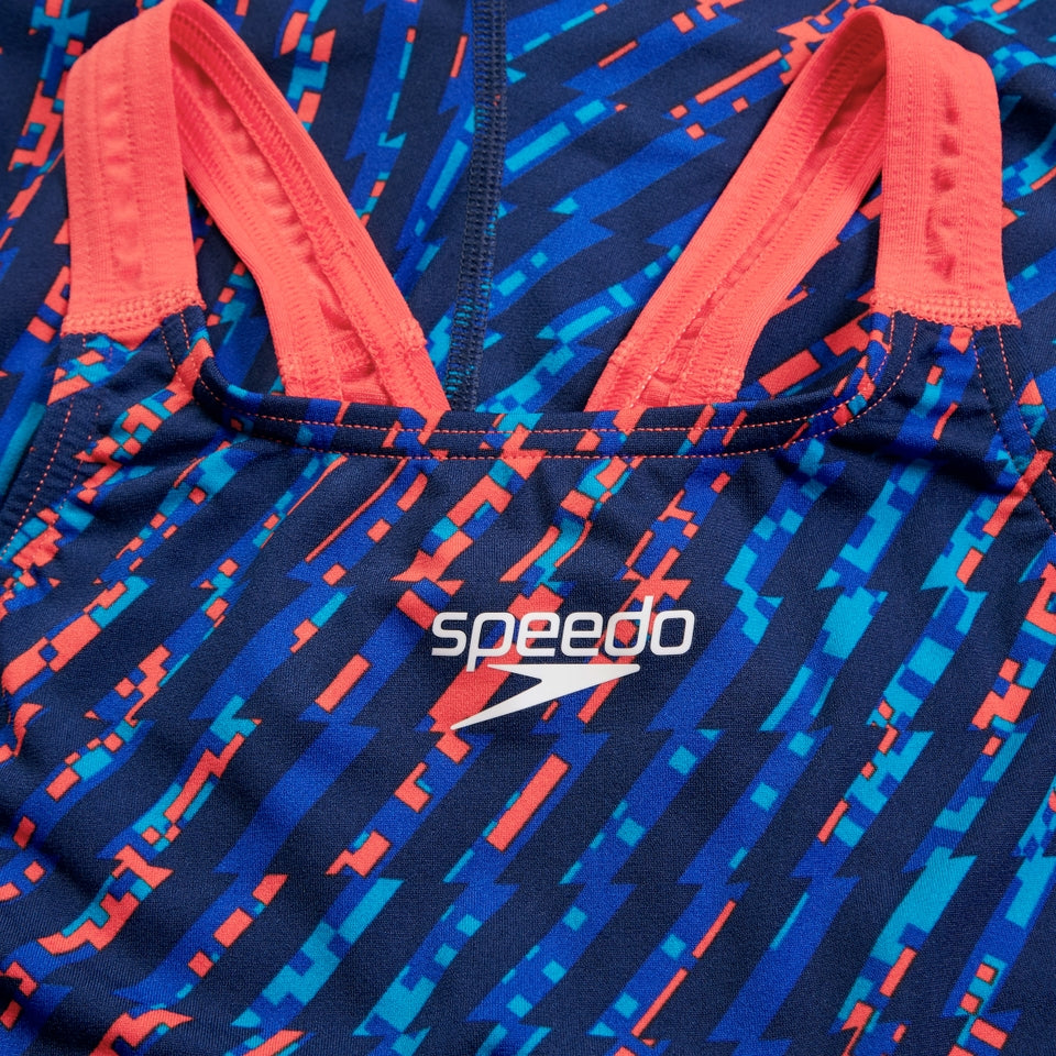 Girls Fastskin Junior Endurance+ Max Openback Kneeskin Blue/Red | Speedo