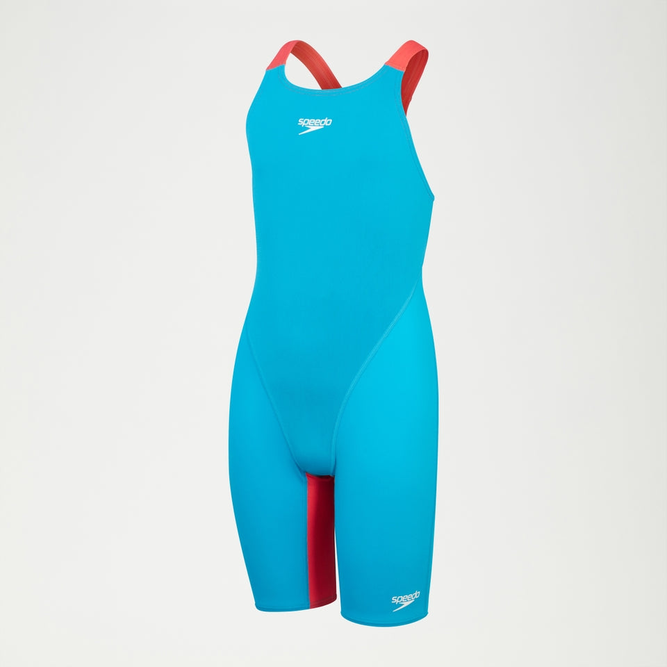Girls Fastskin Junior Endurance+ Max Openback Kneeskin Blue/Red | Speedo