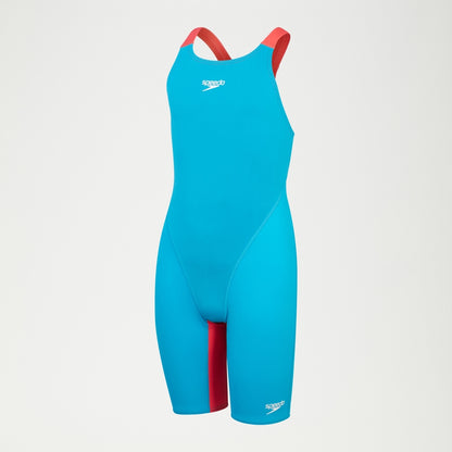 Girls Fastskin Junior Endurance+ Max Openback Kneeskin Blue/Red | Speedo