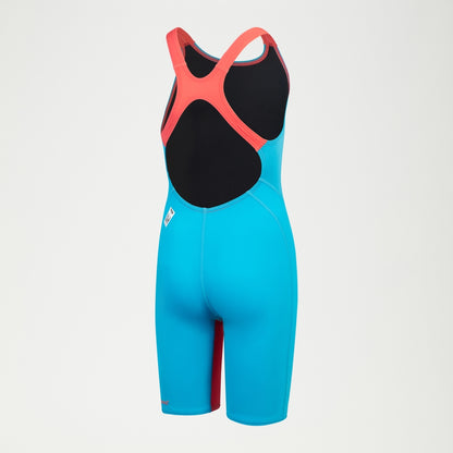 Girls Fastskin Junior Endurance+ Max Openback Kneeskin Blue/Red | Speedo