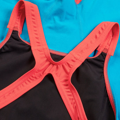 Girls Fastskin Junior Endurance+ Max Openback Kneeskin Blue/Red | Speedo