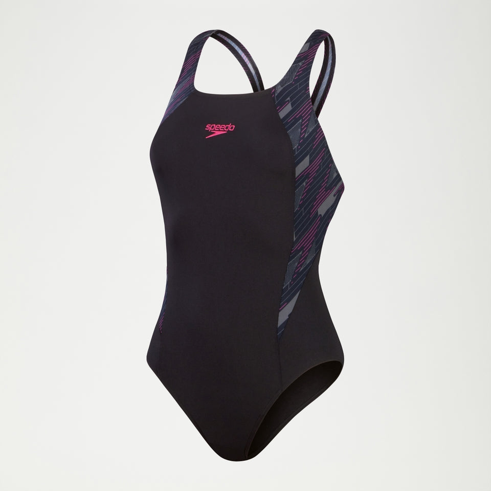 HyperBoom Muscleback Swimsuit Black/Pink | Speedo
