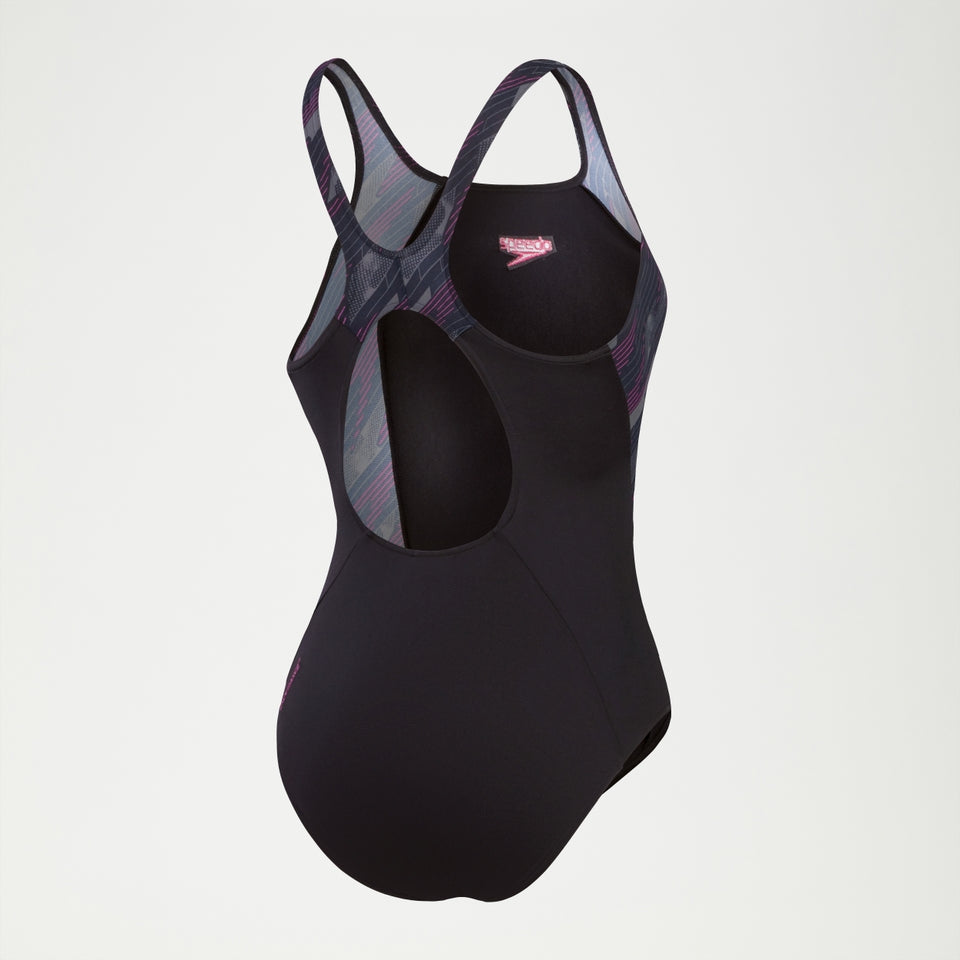 HyperBoom Muscleback Swimsuit Black/Pink | Speedo