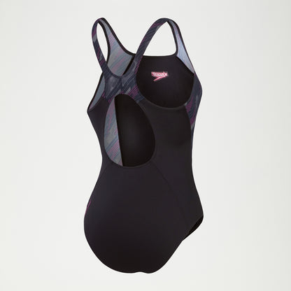 HyperBoom Muscleback Swimsuit Black/Pink | Speedo