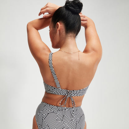 Shaping Printed Asymmetric Top Black/White | Speedo