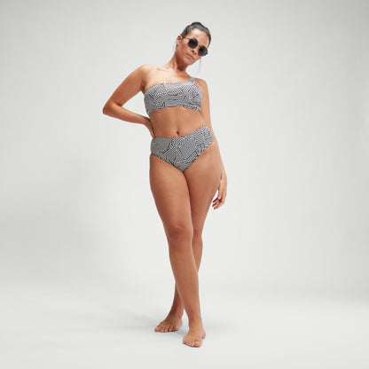 Shaping Printed Asymmetric Top Black/White | Speedo