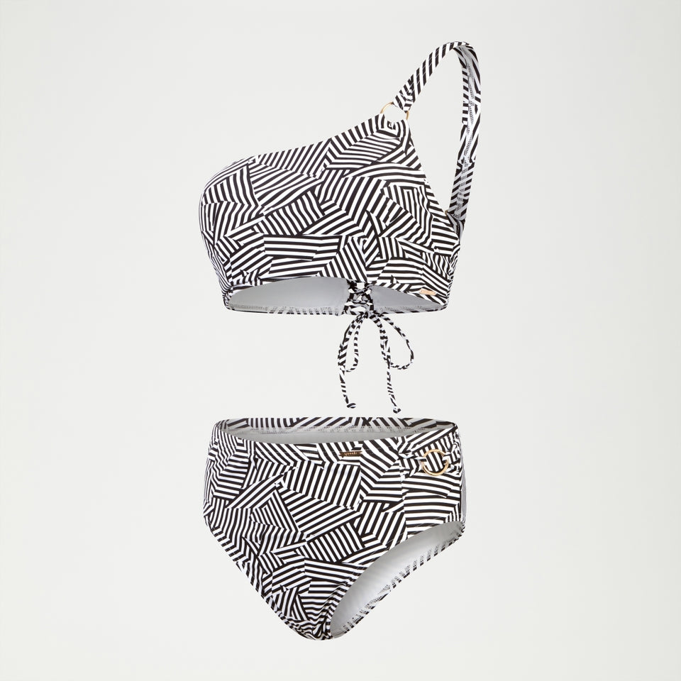 Shaping Printed Asymmetric Top Black/White | Speedo