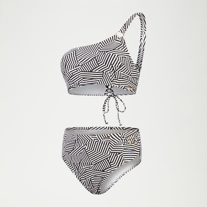 Shaping Printed Asymmetric Top Black/White | Speedo